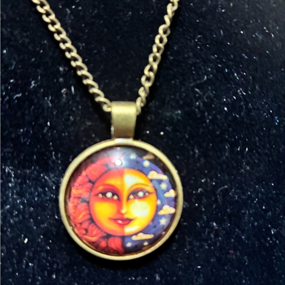 Sun and Moon Pendant Necklace